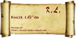 Kosik Léda névjegykártya